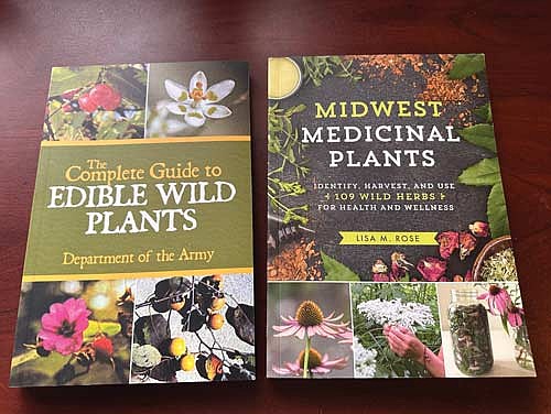 These are two books I picked up as a birthday present to myself. One was created by the Department of the Army, which I thought would be interesting, and the other discusses more the medicinal side of wild plants. (Photo by Beckie Gaskill/Lakeland Times)