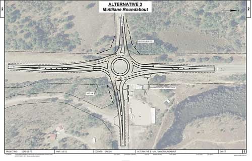 An overview of a proposed roundabout at the intersection of U.S. Highway 51 and Swamp Lake Road. (Submitted image)