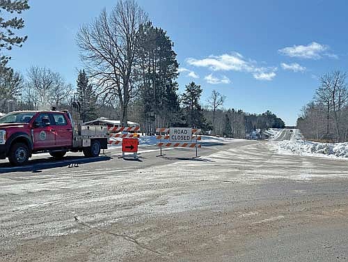 Eastbound traffic on U.S. Highway 8 was rerouted to County Highway N on Tuesday, Feb. 18, 2025, after a head-on collision near Spring Creek Road resulted in a fatality. (Photo by Heather Schaefer/River News)