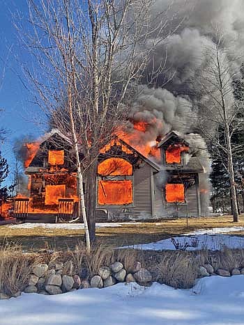 The home on Peninsula Point Road destroyed by fire on Sunday, March 2. (Contributed photograph)