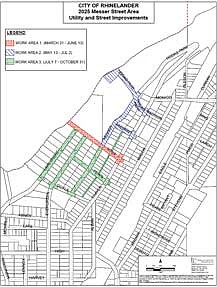 Construction on the $8.5 million Messer Street Improvement Project is planned to take place over three stages starting March 31 and concluding Oct. 31. (Contributed image)