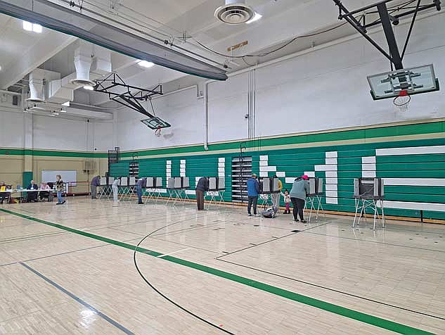 According to city clerk Austyn Zarda, the James Williams Middle School gymnasium worked perfectly. (Photo by Corey Rchter/River News)