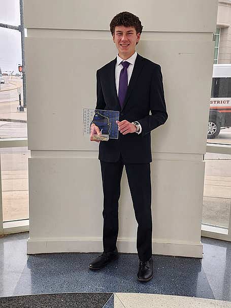 Brody Kowieski, first place personal financial literacy. (Contributed photograph)
