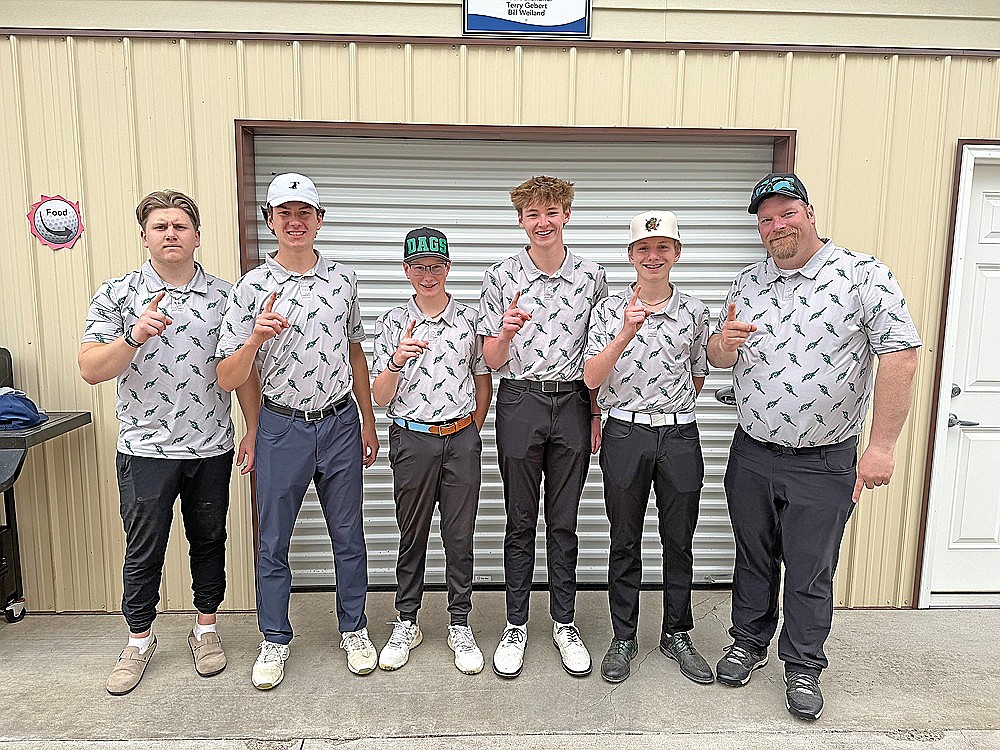 The Rhinelander High School golf team poses for a photograph after winning the Medford Invite at Black River Golf Course in Medford Thursday, April 24. Pictured, from left to right, are Sam Schoppe, Brody Kowieski, Hank Kowieski, Blake Petroff, Grant Gremban and coach Adam Schmidt. (Submitted photo)