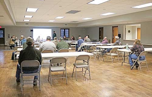 Attendance at the Oneida CDAC meeting on Tuesday was light, with only 12 members of the public attending. Several members of the public said others would no longer come to the meeting, feeling it was not worth their time, when recommendations were changed by the DNR or NRB at the last minute. (Photo by Beckie Gaskill/Lakeland Times)