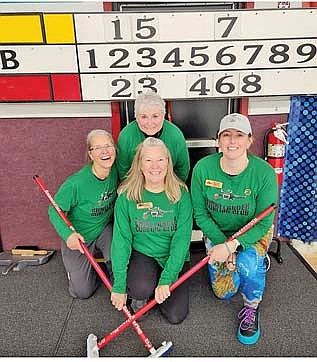 The Rhinelander Curling Club women’s team won a one-game state playdown over La Crosse by a score of 7-6 March 16. Team pictured, clockwise, are Tykie Wescott, Hannah Beeler, Judy Lehman and Jean Rice. (Contributed photograph)