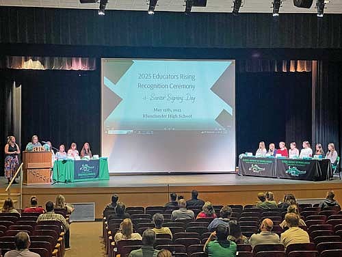 Rhinelander High School proudly honored 11 outstanding seniors who have chosen to pursue a career in education during our first-ever Senior Signing Day for Future Educators. (Contributed photograph)