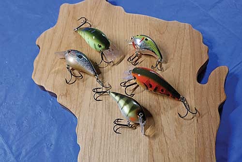 Square bill crank baits are an excellent choice for shallow water search baits. They come in a wide variety of colors, letting the angler imitate any forage that may be in the lake. (Photo by Beckie Gaskill/Lakeland Times)