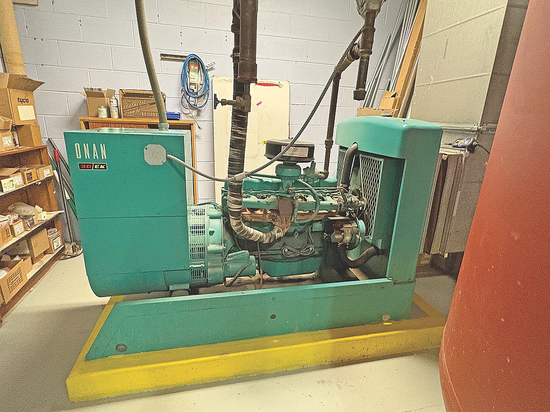 The generator at Lakeland Union High School which has been at the center of facility upgrade discussions the board has had over the last several months. District buildings and grounds director Joe Dube said at the Monday committee of the whole meeting it failed recently while students were in the middle of college readiness testing. (Photo by Trevor Greene/Lakeland Times)