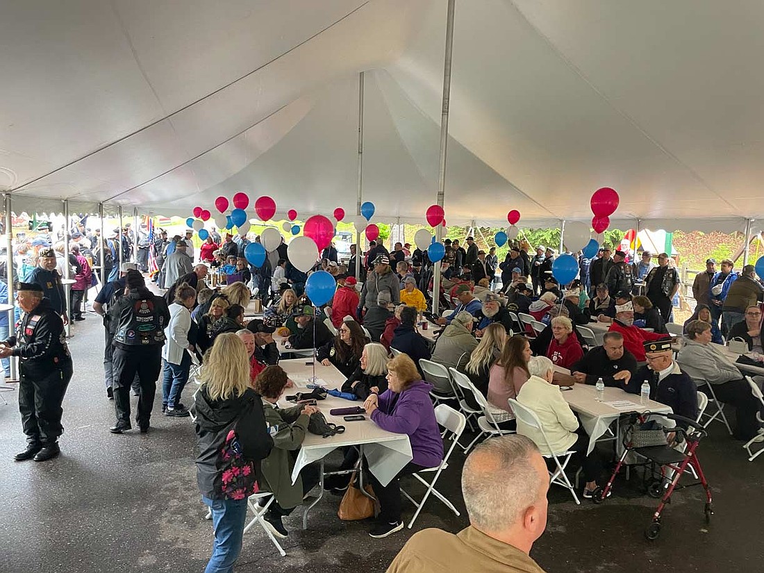 Approximately 400 people attended the 100th anniversary observance of the establishment of Camp American Legion on Saturday, June 14, many of them on hand for the opening ceremony. (Photo by Brian Jopek/Lakeland Times)