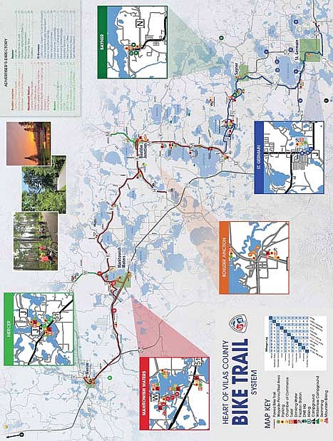 Riders looking to create their own adventure can find a wide variety of rides and experiences on the Heart of Vilas County Bike Trail System. (Contributed image)