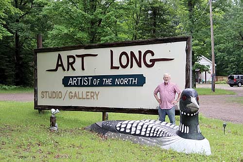 Northwoods artist Art Long has made his Arbor Vitae studio his home for 50 years. (Photo by Michael Strasburg/Lakeland Times)