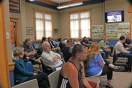 Many downtown business owners as well as residents came out this for a listening session this week to speak out against the idea of making North Brown Street a one way street. (Photo by Beckie Gaskill/Lakeland Times)