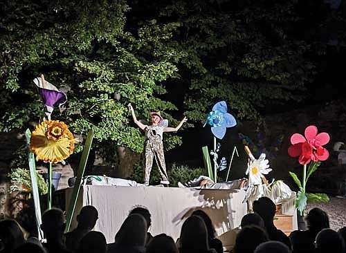 Zoey Davis performs “A Midsummer Night’s Dream” in France as the fairy Puck — her dream role in her dream show. (Contributed photograph)
