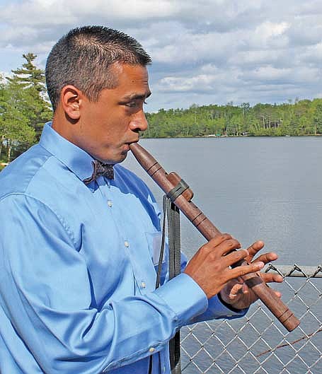 The free program “The Loss, Recovery and Revitalization of American Indian Music” will include a live performance by native American flutist Darren Thompson on Friday, Sept. 5, at the Minocqua Public Library. (Photo by Dean Hall/Lakeland Times)
