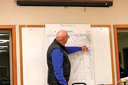 Crescent plan commission chair David Holperin said during the commission’s Nov. 5 meeting he would like to see the commission consider what they might be able to change in the way of zoning in an area in the northern corner of the township where there was already a number of businesses located. (Photo by Beckie Gaskill/Lakeland Times)