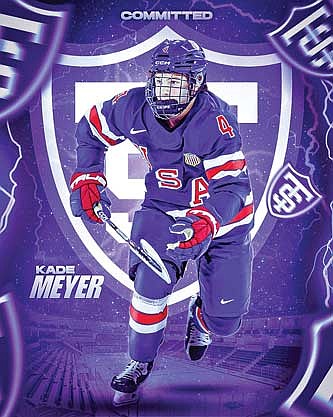 Kade Meyer committed to play hockey at the University of St. Thomas, Minnesota last week. (Contributed image)