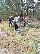 Members of the First Congregational UCC are busy preparing their renowned fresh green wreaths. (Contributed photograph)