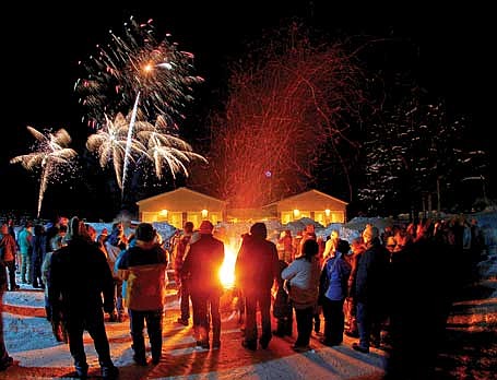 A New Year’s celebration in Woodruff. (Photo by Dean Hall/Lakeland Times)
