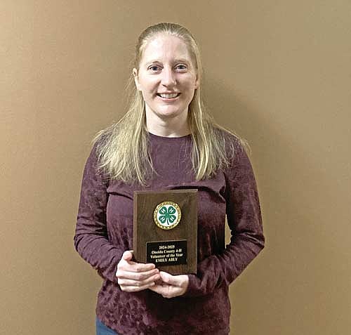 Oneida County 4-H volunteer Emily Ably accepts the 4-H Volunteer of the Year Award, honoring her dedication and outstanding contributions to youth development. Ably was honored during the 2025 Oneida County 4-H Welcome & Recognition event which was held in October in Rhinelander.
(Contributed photograph)