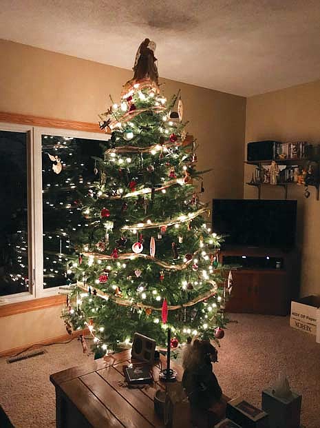 A live Christmas tree us a tradition for the LaBore family. (Photo by Brett LaBore/Lakeland Times)