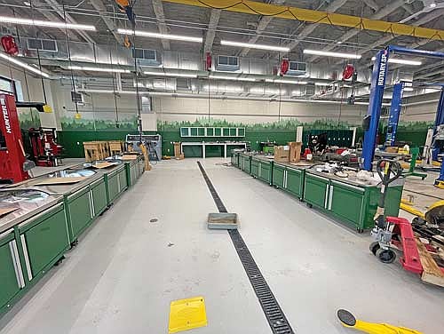 Construction of the new automotive and marine facility at Rhinelander High School is complete, School District of Rhinelander officials stated. (Contributed photograph)