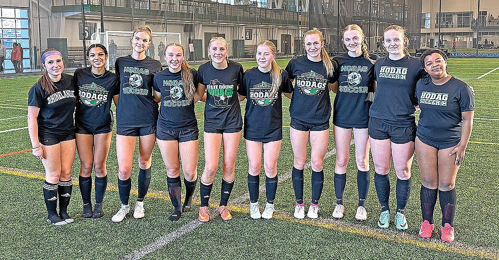 Pictured, from left to right, are team members Becca Brost, Gabby Wanta, Ella Heck, Mollie Arneson, Hayley Schiek, Addison Bates, Vivian Lamers, Kiley Pooch, Ryley Mickevicius and Mariah Berry. (submitted photo)