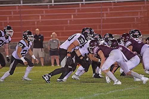 In this Oct. 3, 2025 file photo, Carson Fieck plays offensive line in a conference game against Antigo at Howard Wagner Field at Schofield Stadium in Antigo. Fieck signed to play scholarship football at Northern Michigan University last month. (Photo by Brett LaBore/Lakeland Times)