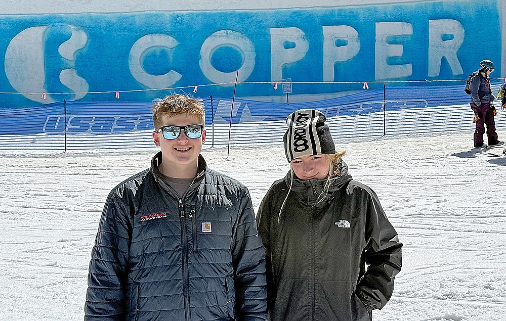 Soren Dumar (left) and Sydney Sarkauskus (right) competed in the USASA Nationals in Copper Mountain, Colorado. (Contributed photograph)