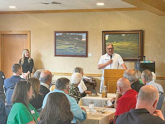 RCF board member Steve Michlig announces the recipients of the 2026 RCF grants, awarding more than $76,000 to local nonprofit organizations. (Contributed photograph)