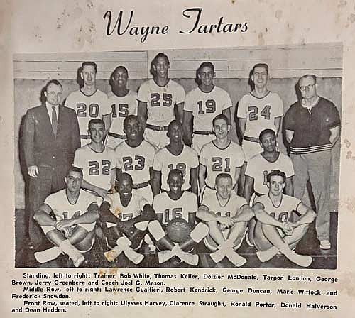 The 1956 Wayne State Tartars. RHS graduate, Mark Wittock (21), is pictured second from right in the middle row. (Contributed photograph)