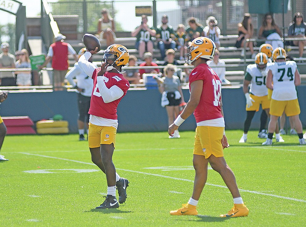 Quarterback Tyrod Taylor gears up for a throw.
