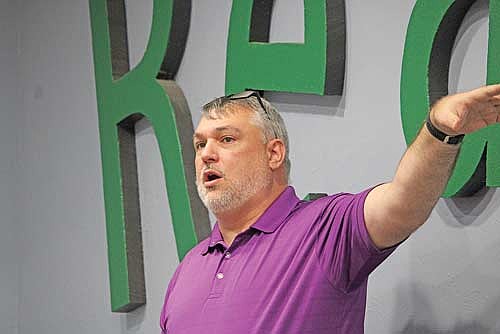 MHLT district administrator Robert Smudde tells the school board why the district deserves a $3.5 million referendum, some of which will fund $5.5 million in capital projects. (Photo by Jacob Link/Lakeland Times)