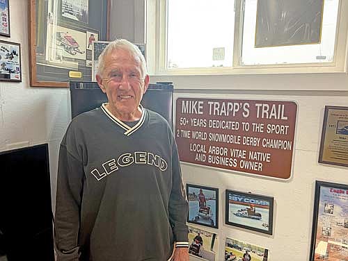 Mike Trapp is the only living person to have a snowmobile trail named in his honor. (Photo by Gregg Walker/Lakeland Times)