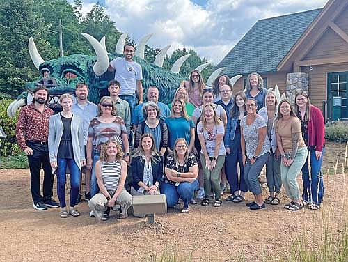 New professional staff for the School District of Rhinelander are: kneeling in front (l-r): Sophia Cook (Technology Education, RHS), Amy Schmitz (school counselor, Crescent) and Heather Collins (English/Social Studies, JWMS); second row: Hannah Lunde (Grade 1, Crescent), Heather Klimek (Special Education, Crescent), Taisha Koster (English, RHS), Deb Schultz (Special Education, Crescent), Tiffany Papapetru (Special Education, Crescent), Trista Maulson (Speech-Language Pathologist, Crescent) and Karlee Dennis (Grade 4, Central); third row: Poul Larsen (Special Education, Central), Christopher Heitz (Social Studies, RHS), Aiden Belot (Social Studies, JWMS), Rodney Sternhagen (Special Education, RHS), Kelly Grannis (Dean of Students, JWMS), Morgan Pappas (Social Studies/English Language Arts, JWMS), Jordan Montgomery (Social Studies, JWMS), Lisa Chapman (Family and Consumer Science, RHS), Jessica Kukowski (Grade 4, Central) and Shelby Haubert (Payroll Clerk, District); back row: Michael Fossen (Science, JWMS), Jade Meyers ($K, NCES), Rachel Lindgren (English, RHS) and Janele Dupuis (Grade 2, NCES). Not pictured: Jennifer Stone (Grade 3, Central). Also new for the 2026-27 school year are support staff Krystle Berg (Pelican), Jessie Cates (JWMS), Emily Firle (Crescent), Jackson Hoffhein (RHS), Arianna Hoperin (JWMS), Levi King (Crescent), Andrea Walsh (Pelican) and Judy Wilson (JWMS). (Contributed photograph)