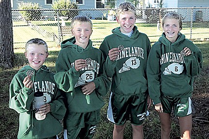 JWMS cross country medals at Tomahawk 