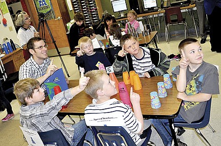 Local students try to break stacking record