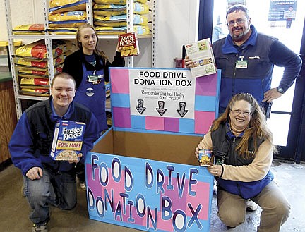Menards collecting for the food pantry