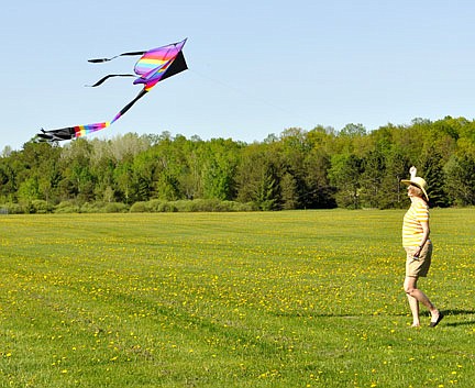 Members of St. Augustine's Church  fly kites for Ascension Thursday
