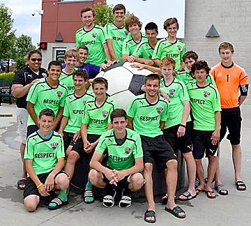 Photo: Two RHS soccer players compete in Kansas 