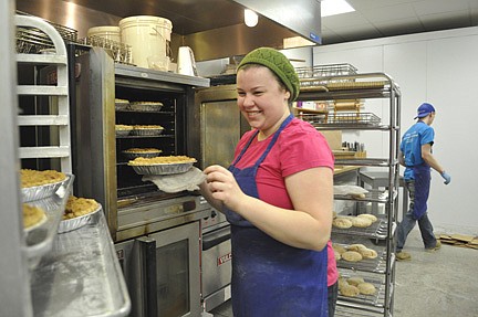 Golden Harvest preparing Thanksgiving pies
