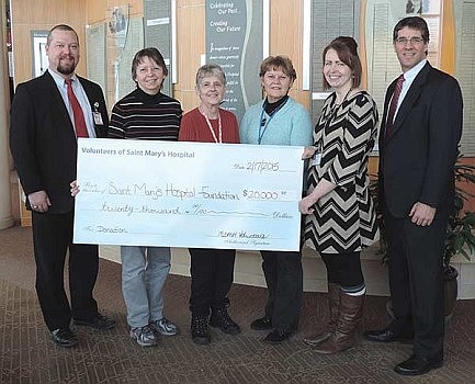 Hospital volunteers donate to Saint Mary's Hospital Foundation