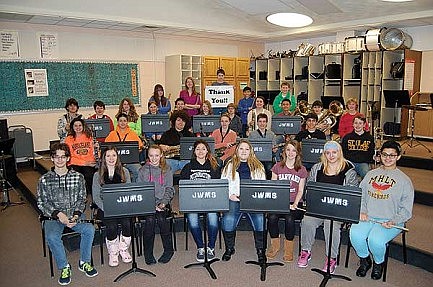 Photo: Anonymous donation buys  music stands for JWMS