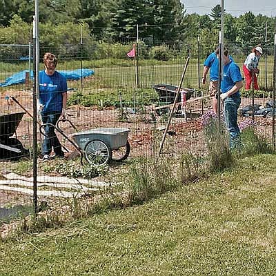 Photo: BMO Harris volunteers at Three Lakes community garden