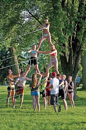 Photo: Pyramid practice 