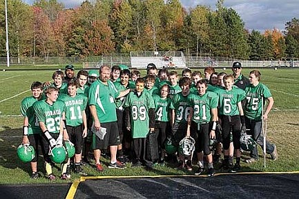 Photos: JWMS 8th grade football honors a teammate 