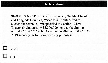 School board formally approves referendum question