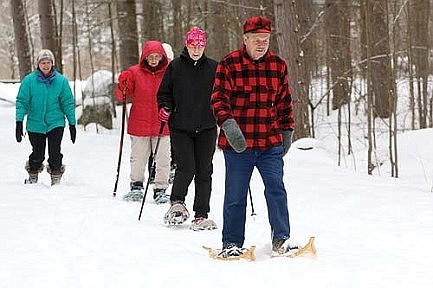 golden snowshoers