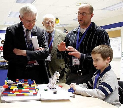 Evers visits Three lakes fab lab