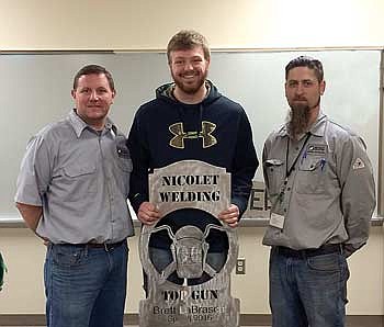 LaBrasca honored with Nicolet College's Top Gun Welding Award